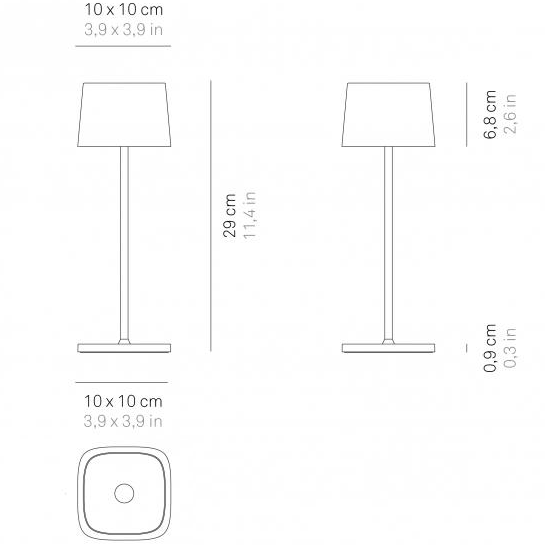 Ofelia Pro Outdoor Portable Table Dimensions