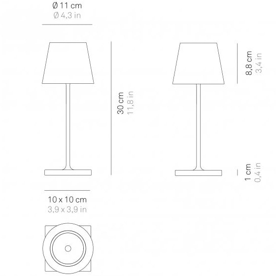 Poldina Mini Pro Indoor Portable Table Dimensions