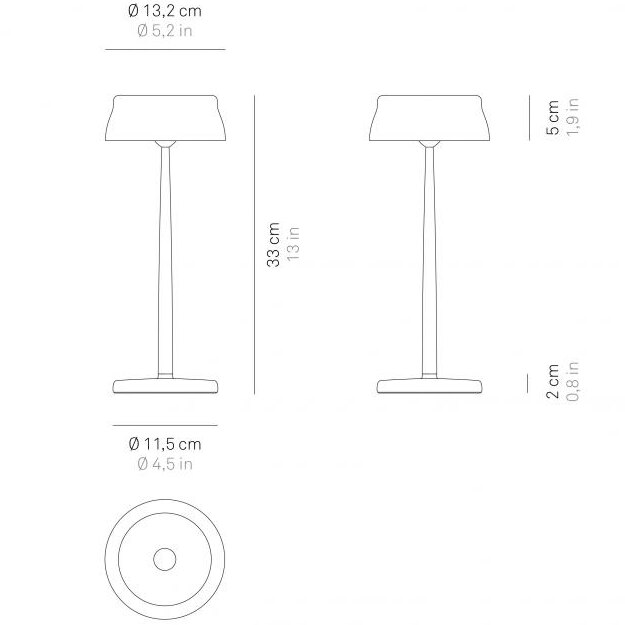 Sister Light Outdoor Portable Table Dimensions