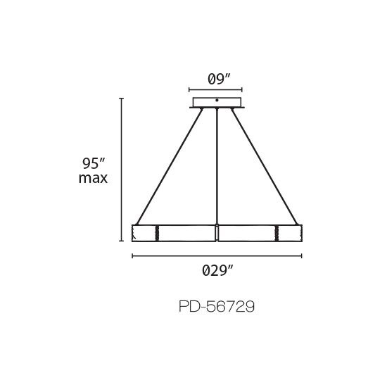 Zelda Suspension Dimensions